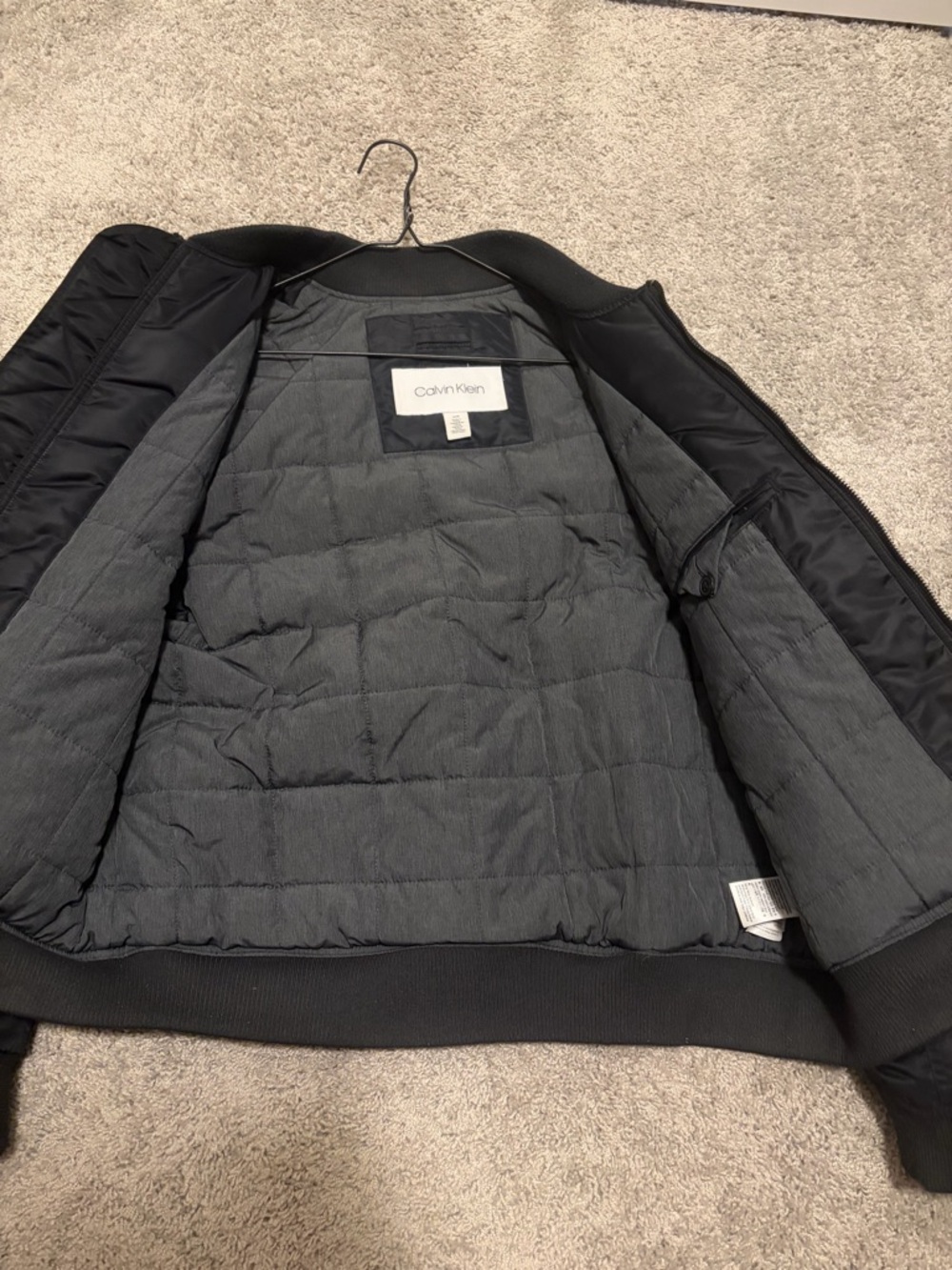 Calvin Klein Men’s Black Bomber Jacket size M excellent condition - Picture 6 of 9